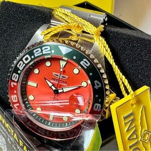 Invicta Grand Diver Miami Edition - Orange/Green Bezel, Orange Dial